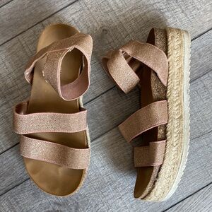 Madden Girl Platform Glitter Sandal 1